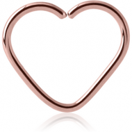 ROSE GOLD PVD COATED SURGICAL STEEL OPEN HEART SEAMLESS RING