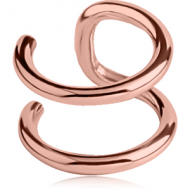 ROSE GOLD PVD COATED SURGICAL STEEL ILLUSION EAR CUFF