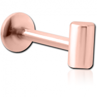 ROSE GOLD PVD COATED SURGICAL STEEL INTERNALLY THREADED MICRO LABRET - BAR