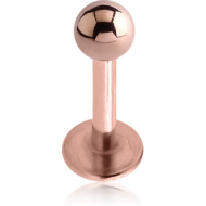 ROSE GOLD PVD COATED SURGICAL STEEL LABRET