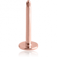 ROSE GOLD PVD COATED SURGICAL STEEL MICRO LABRET PIN PIERCING