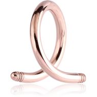 ROSE GOLD PVD COATED SURGICAL STEEL MICRO BODY SPIRAL PIN PIERCING