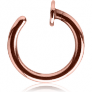 ROSE GOLD PVD COATED SURGICAL STEEL OPEN NOSE RING PIERCING