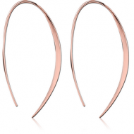 ROSE GOLD PVD COATED SURGICAL STEEL EARRINGS PAIR