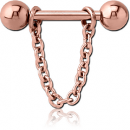 ROSE GOLD PVD COATED SURGICAL STEEL CHAIN NIPPLE SHIELD PIERCING