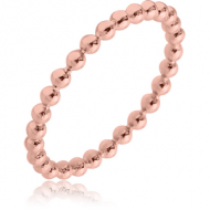 ROSE GOLD PVD COATED SURGICAL STEEL RING - BALLS