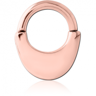 ROSE GOLD PVD COATED SURGICAL STEEL HINGED SEPTUM CLICKER PIERCING