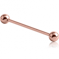 ROSE GOLD PVD COATED TITANIUM BARBELL