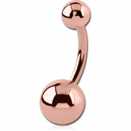 ROSE GOLD PVD COATED TITANIUM NAVEL BANANA