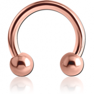 ROSE GOLD PVD COATED TITANIUM CIRCULAR BARBELL