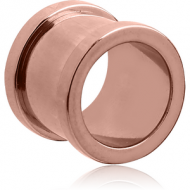 ROSE GOLD PVD COATED STAINLESS STEEL THREADED TUNNEL PIERCING