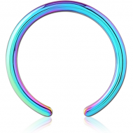 RAINBOW PVD COATED SURGICAL STEEL BALL CLOSURE RING PIN PIERCING