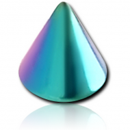 RAINBOW PVD COATED SURGICAL STEEL CONE PIERCING