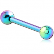 RAINBOW PVD COATED SURGICAL STEEL MICRO BARBELL PIERCING