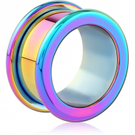 RAINBOW PVD COATED STAINLESS STEEL THREADED TUNNEL