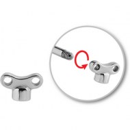 SURGICAL STEEL ATTACHMENT FOR 1.6 MM THREADED PIN - WIND UP PIERCING