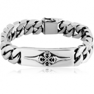 SURGICAL STEEL BRACELET WITH PLATE