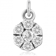 SURGICAL STEEL JEWELLED CHARM