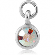 SURGICAL STEEL JEWELLED CHARM - CIRCLE