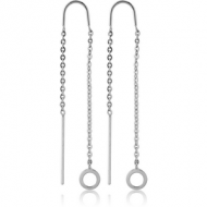 SURGICAL STEEL CHAIN EARRINGS PAIR - HOOP