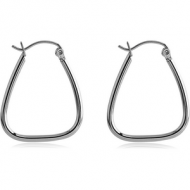 SURGICAL STEEL WIRE HOOP EARRINGS