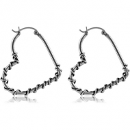 SURGICAL STEEL TWISTED WIRE EARRINGS