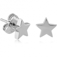 SURGICAL STEEL EAR STUDS PAIR - STAR