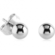 SURGICAL STEEL EAR STUDS PAIR - BALL 3MM