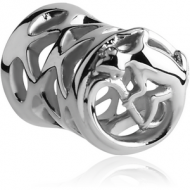 SURGICAL STEEL DOUBLE FLARED HOLLOW PLUG