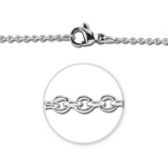 STAINLESS STEEL CABLE NECK CHAIN 45CMS WIDTH*1.6MM