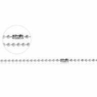 STAINLESS STEEL DIAMOND CUT BALL NECK CHAIN 50CMS*2.4MM