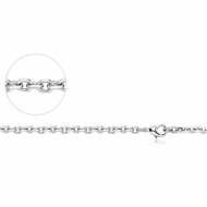 STAINLESS STEEL BEVEL CUT CABLE NECK CHAIN 45CMS