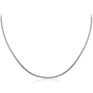 STAINLESS STEEL ROLLO NECK CHAIN 45CMS*2.3MM