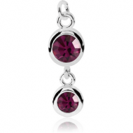 SURGICAL STEEL JEWELLED ATTACHMENT FOR INTIMATE PIERCING - 3MM AND 5MM ROUND PIERCING