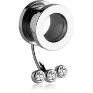STAINLESS STEEL JEWELLED THREADED TUNNEL