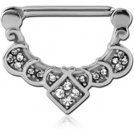 SURGICAL STEEL JEWELLED NIPPLE CLICKER - FILIGREE