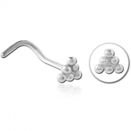 SURGICAL STEEL CURVED NOSE STUD PIERCING