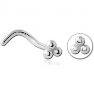 SURGICAL STEEL CURVED NOSE STUD PIERCING