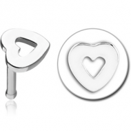 SURGICAL STEEL HEART NOSE BONE PIERCING