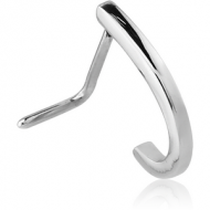 SURGICAL STEEL 90 DEGREE WRAP AROUND NOSE STUD