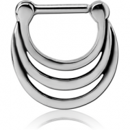 SURGICAL STEEL HINGED SEPTUM CLICKER PIERCING