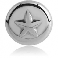SURGICAL STEEL DISC THREADED ATTACHMENT-STAR PIERCING