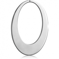 SURGICAL STEEL HOOP EARRINGS FOR TUNNEL - ELIPTIC PIERCING