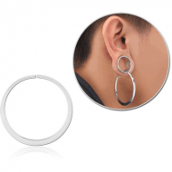 SURGICAL STEEL HOOP EARRING FOR TUNNEL PIERCING