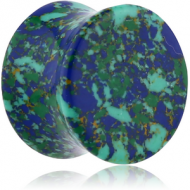 AZURITE SYNTHETIC STONE DOUBLE FLARED PLUG PIERCING