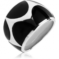 STERLING SILVER 925 RING WITH ONYX - RECTANGLES