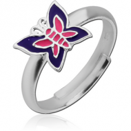 STERLING SILVER 925 RING WITH ENAMEL - BUTTERFLY
