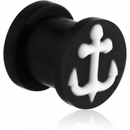 SILICONE RIDGED PLUG WITH ANCHOR