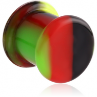 SILICONE DOUBLE FLARED RASTA PLUG