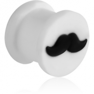 SILICONE RIDGED PLUG WITH MOUSTACHE